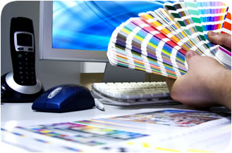 Web Designer with Color Swatches